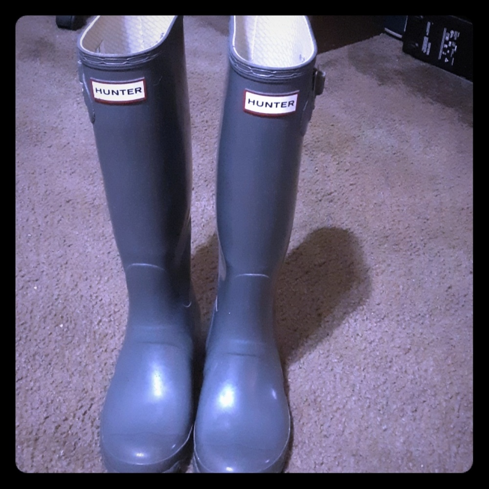 Hunter Gray rain boots
